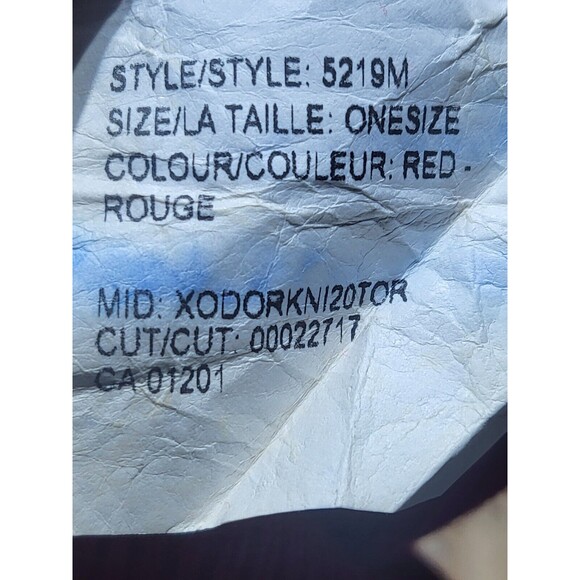 Canada Goose  Arctic Disc Ribbed Toque Beanie Red @E5 unisex - Picture 8 of 12